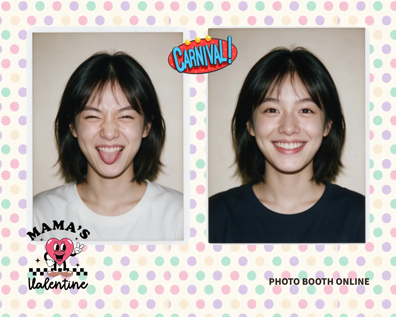 photobooth webcam 2-cut layout example